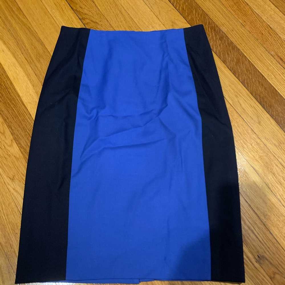 NWOT jcrew wool color block pencil skirt